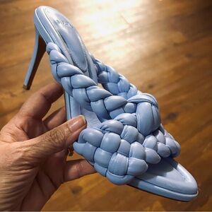 Alexandre Birman Carlotta Braided Leather Sandals/ Periwinkle /NWT Size 8.5